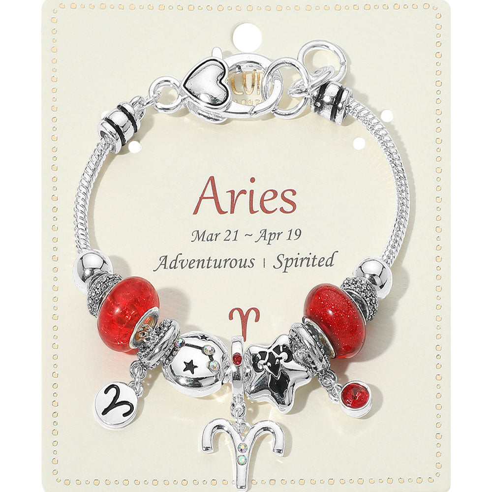 Details:
• Size : 0.25" H, 7.25" + 1" L
• Charm Size : 1.2" L
• March 21 - April 19
• Lobster Clasp Closure
Color: Red